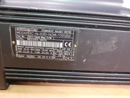 Rexroth Permanent Magnet Motor MDD093C-N-030-N2M-110GB2