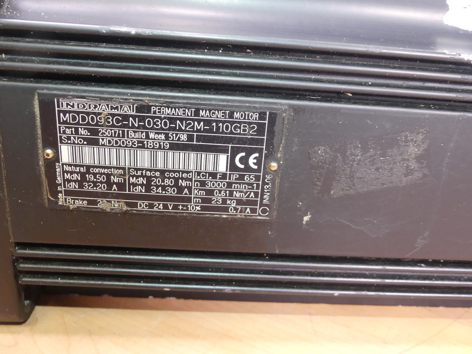 Rexroth Permanent Magnet Motor MDD093C-N-030-N2M-110GB2