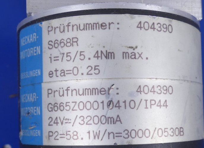 Neckar Motoren S668R Getriebemotor