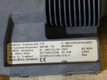 ProMinent Dosiertechnik Typ G 4B0313PP2030A10001  Used