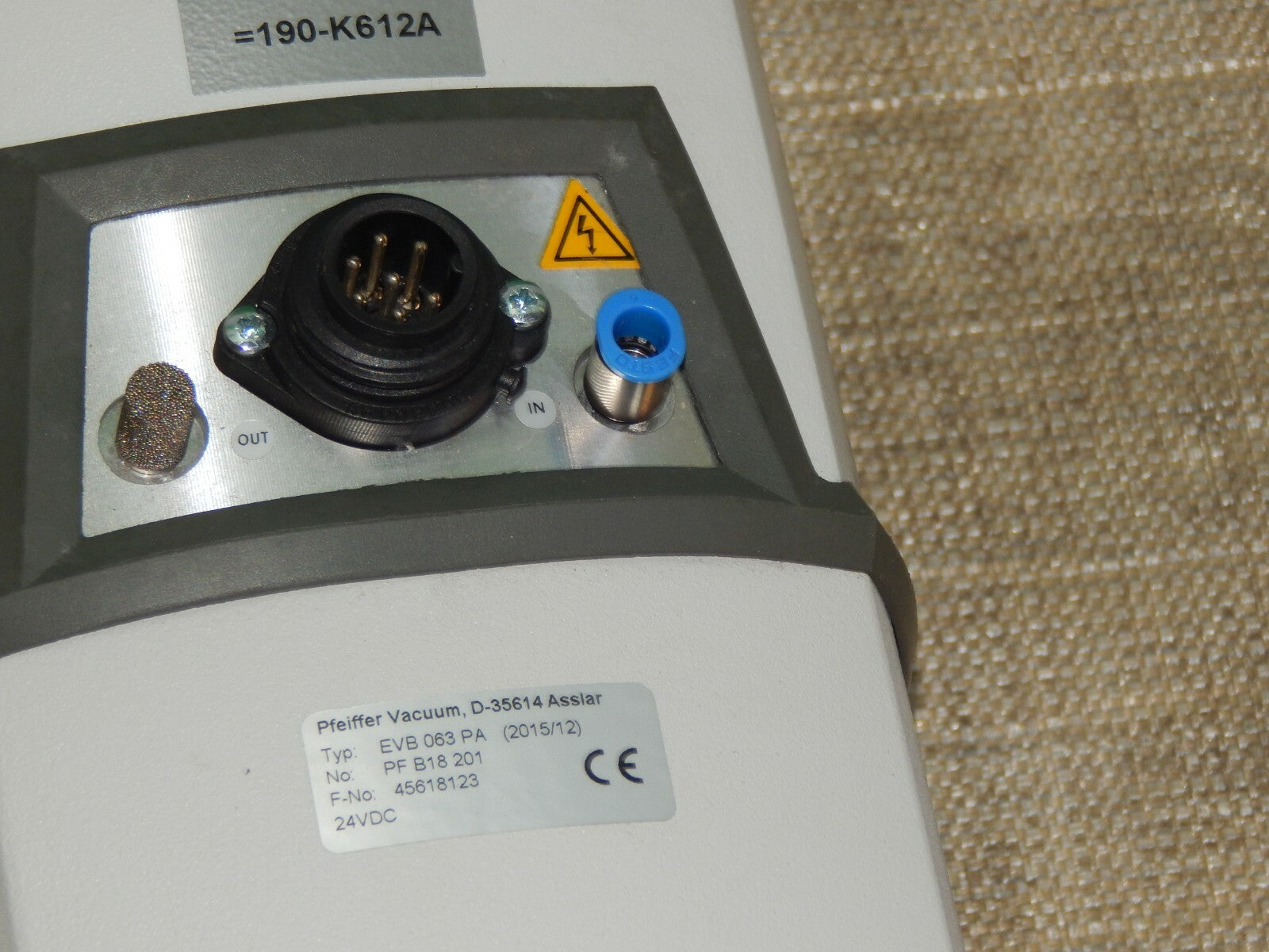  PFEIFFER VACUUM EVB 063 PA  PFB18201 S.BILDER