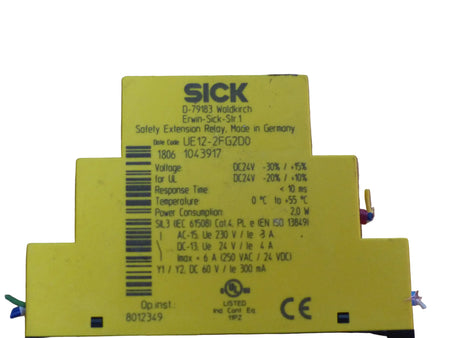 SICK UE12-2FG2D0 UE12-2FG UE122FG Sicherheitsrelais