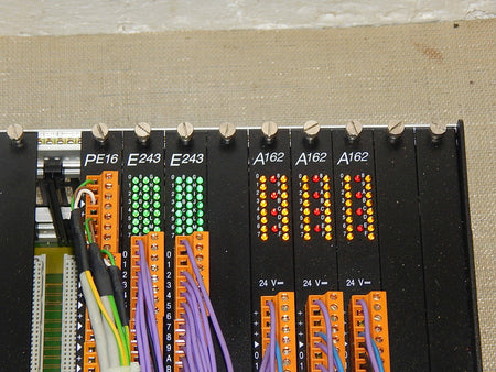  B&R 12 SLOT CIRCUIT BOARD MB264/1 +PE16,2x E243 3x A162