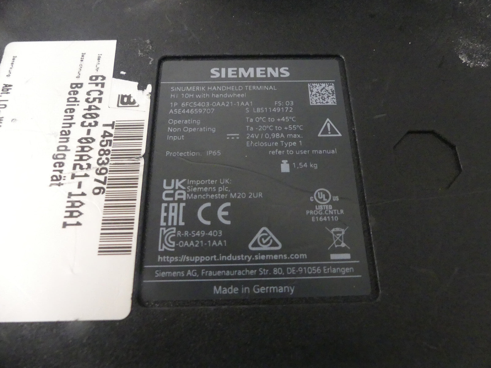Siemens 6FC5403-0AA21-1AA1 (S. Bilder)