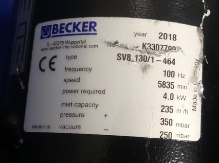 Vakuumpumpe Becker SV130/1-464 K3307790
