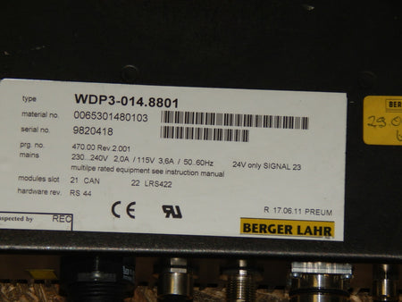  Berger Lahr Positec WDP3-014.8801 Berger Lahr 65301480103  used
