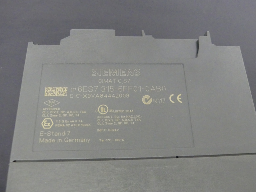 Siemens Simatic CPU315F-2 DP 6ES7 315-6FF01-0AB0