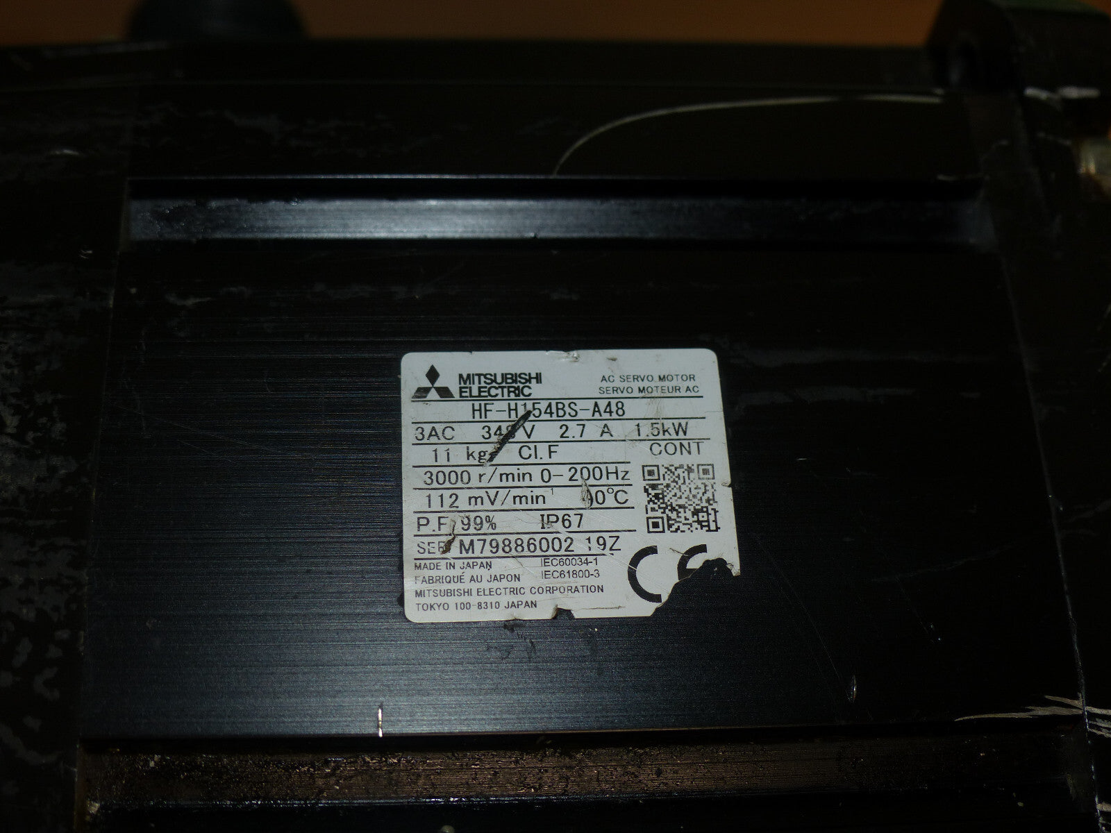 Mitsubishi hf154bs-a48 Servo Motor used leicht beschädigt s.Bilder