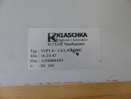 KLASCHKA ELEKTRONIK+AUTOMATION VVPT 8 -1.63