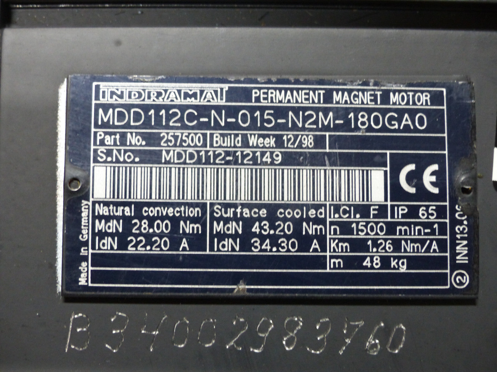 Indramat MDD112C-N-015-N2M-180GA0