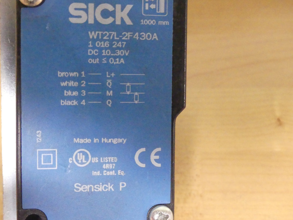 SICK WT27L-2F430A Sensor used