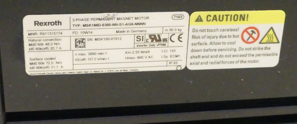 REXROTH MSK100D-0300-NN-S1-AG0-NNNN