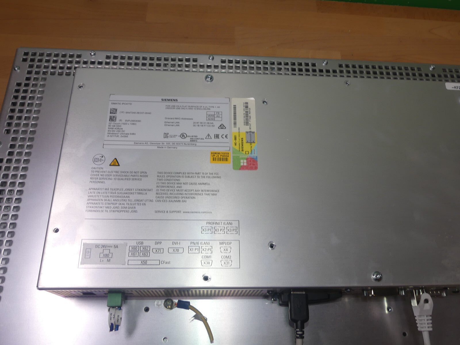 Siemens Simatic IPC477D 6AV7240-3EC07-0HA0