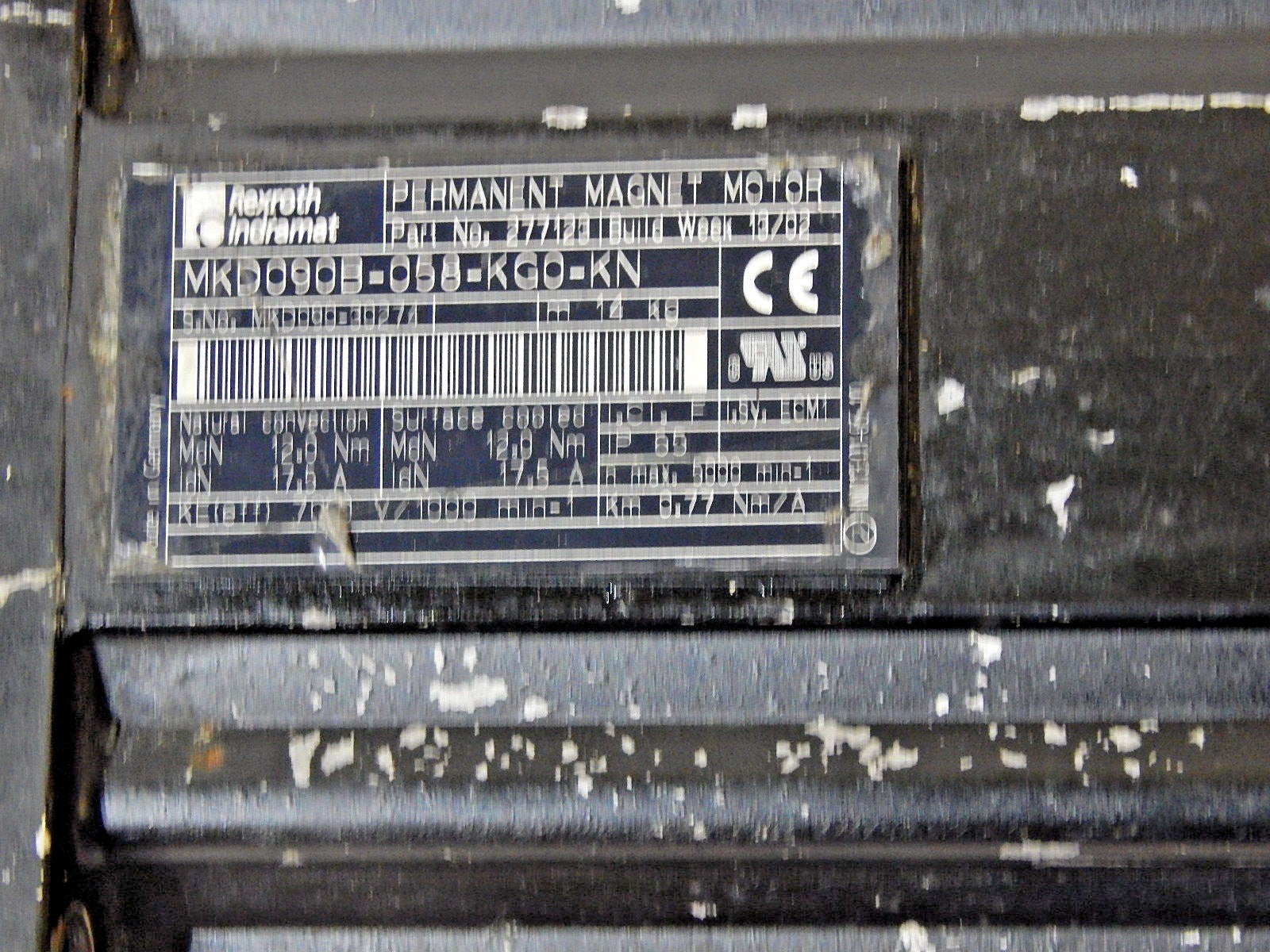 Rexroth Indramat MKD090B-058-KG0-KN Servomotor Used