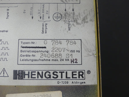 HENGSTLER 0 784 784   0784784  Gerate Nr. 240688 S1