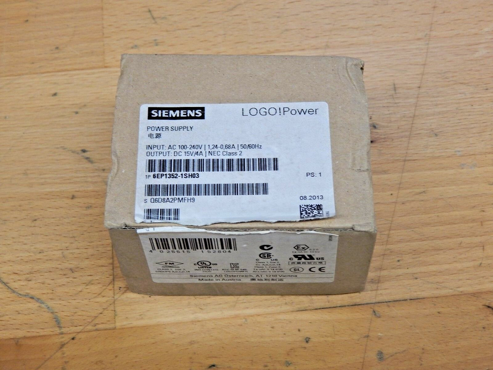  Siemens LOGO, power supply 6EP1 352-1SH03, Unbenutzt 6EP1352-1SH03