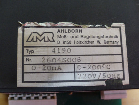 ahlbron mes-und regrlungstechnik  amr  4190