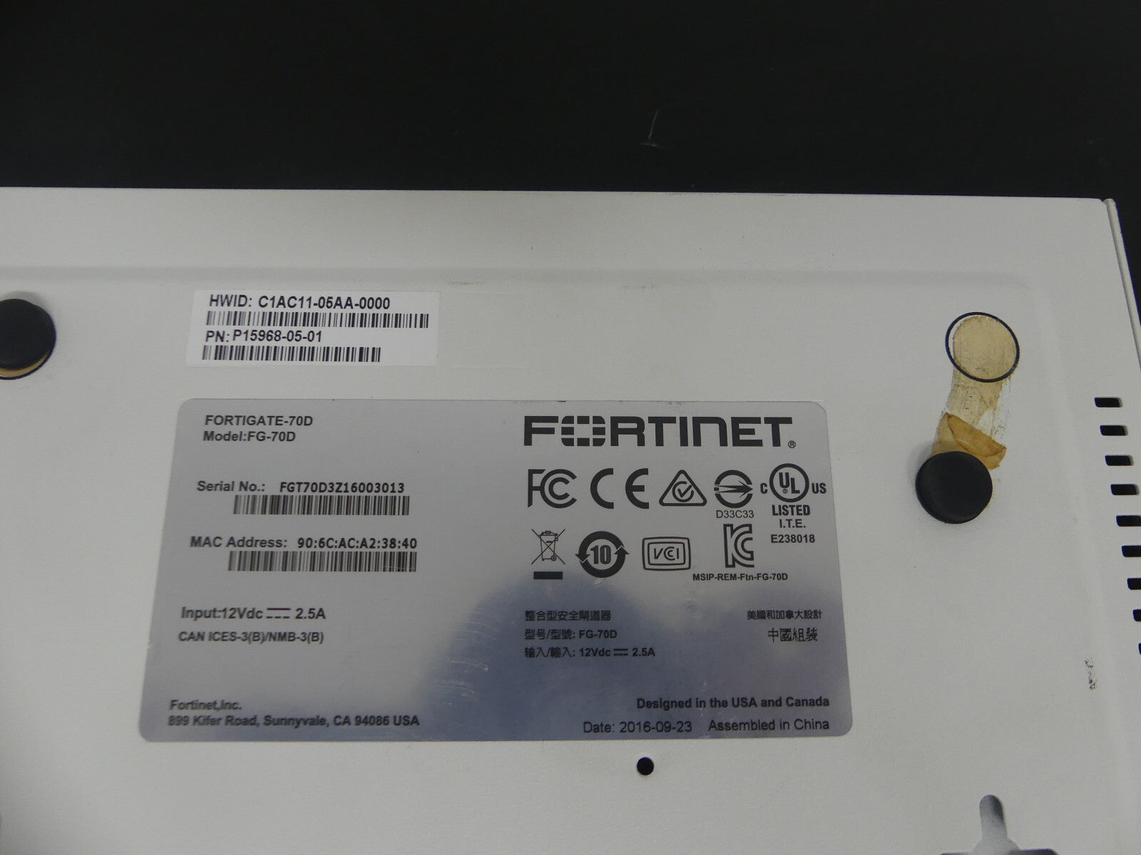 Fortinet Fortigate 70D FG-70D