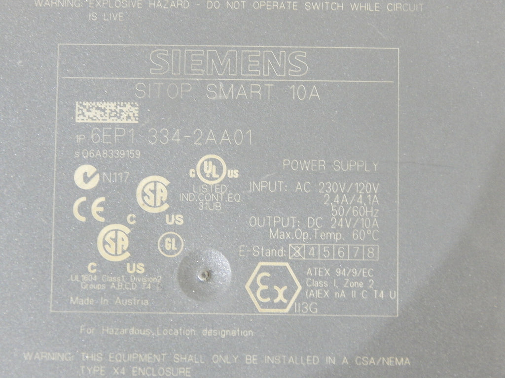 Siemens SITOP Smart Power Supply 6EP1334-2AA01  Used