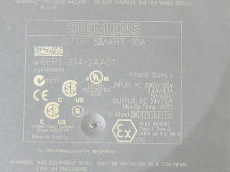 Siemens SITOP Smart Power Supply 6EP1334-2AA01  Used