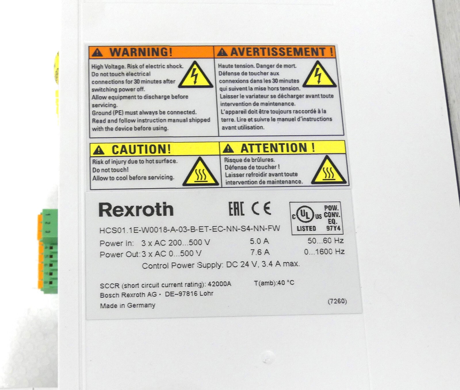 Rexroth HCS01.1E-W0018-A-03-B-ET-EC-NN-S4-NN-FW (leicht beschädigt)