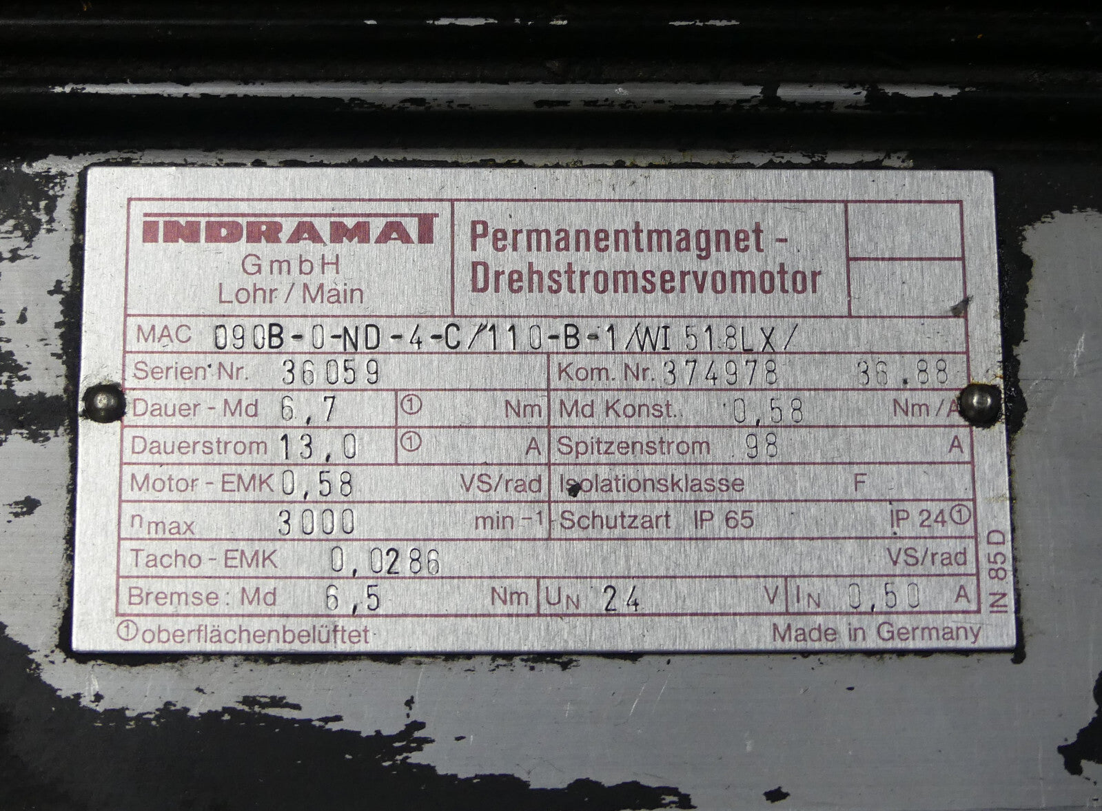 Indramat MAC090B-0-ND-4-C/110-B-1/WI518LX