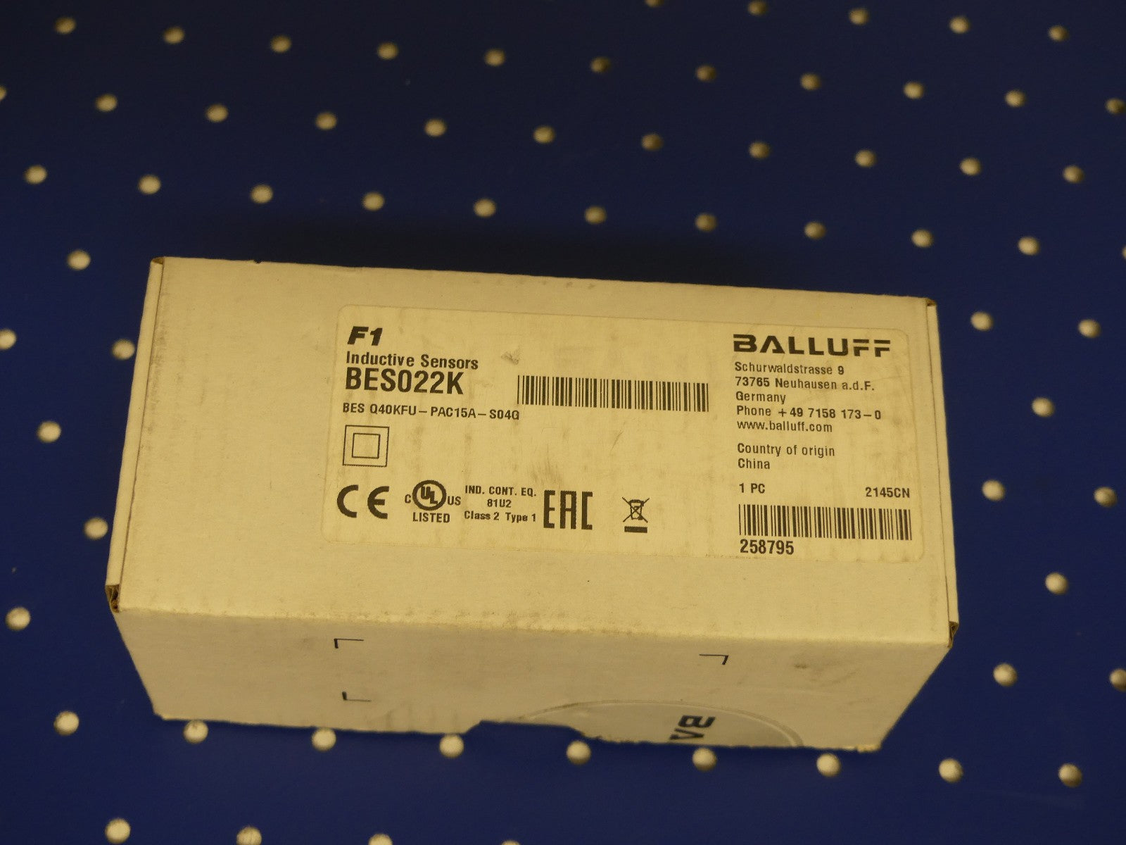 BALLUFF BES022K BES Q40KFU-PAC15A-S04G