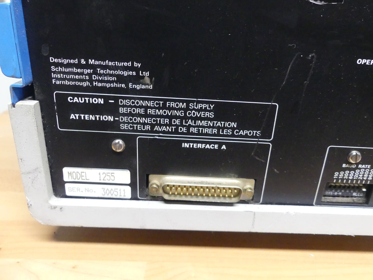 Schlumberger  SI 1255 SI1255  Frequency Response Analyzer