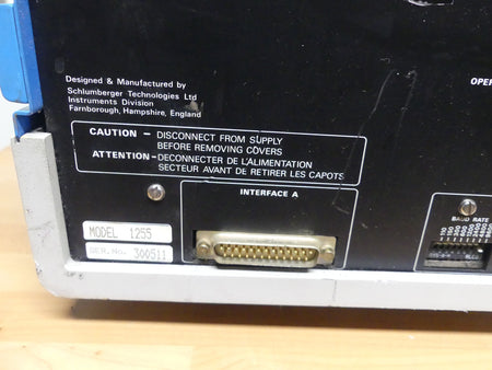 Schlumberger  SI 1255 SI1255  Frequency Response Analyzer