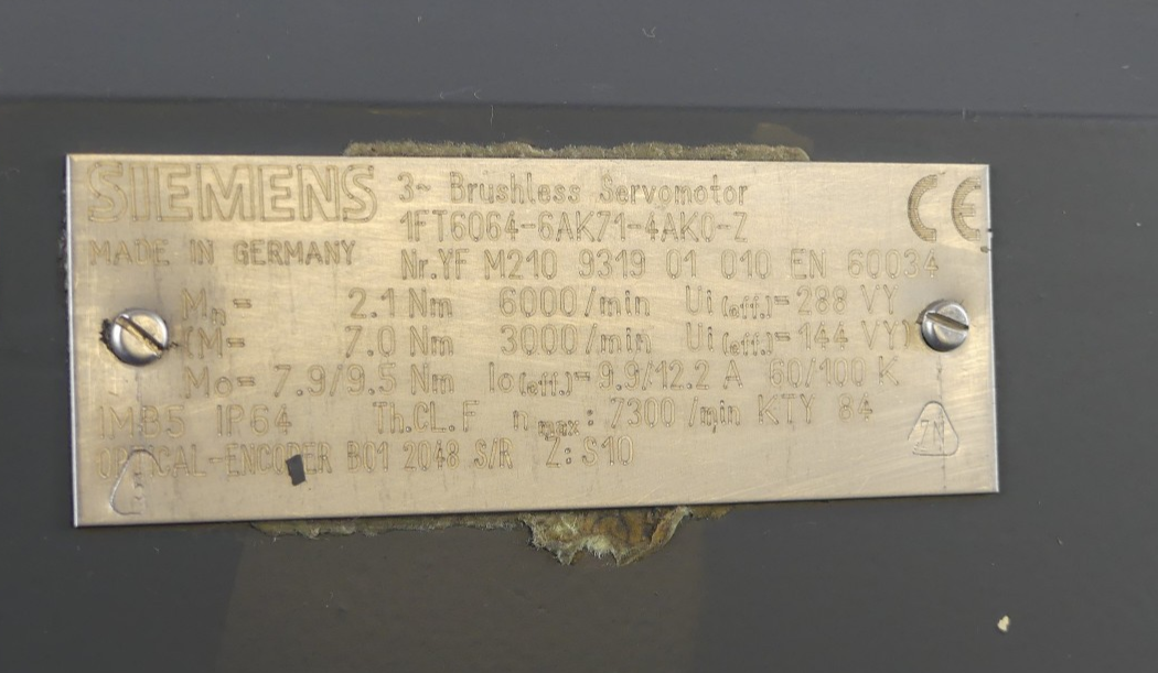 SIEMENS 1FT6064-6AK71-4AK0-Z