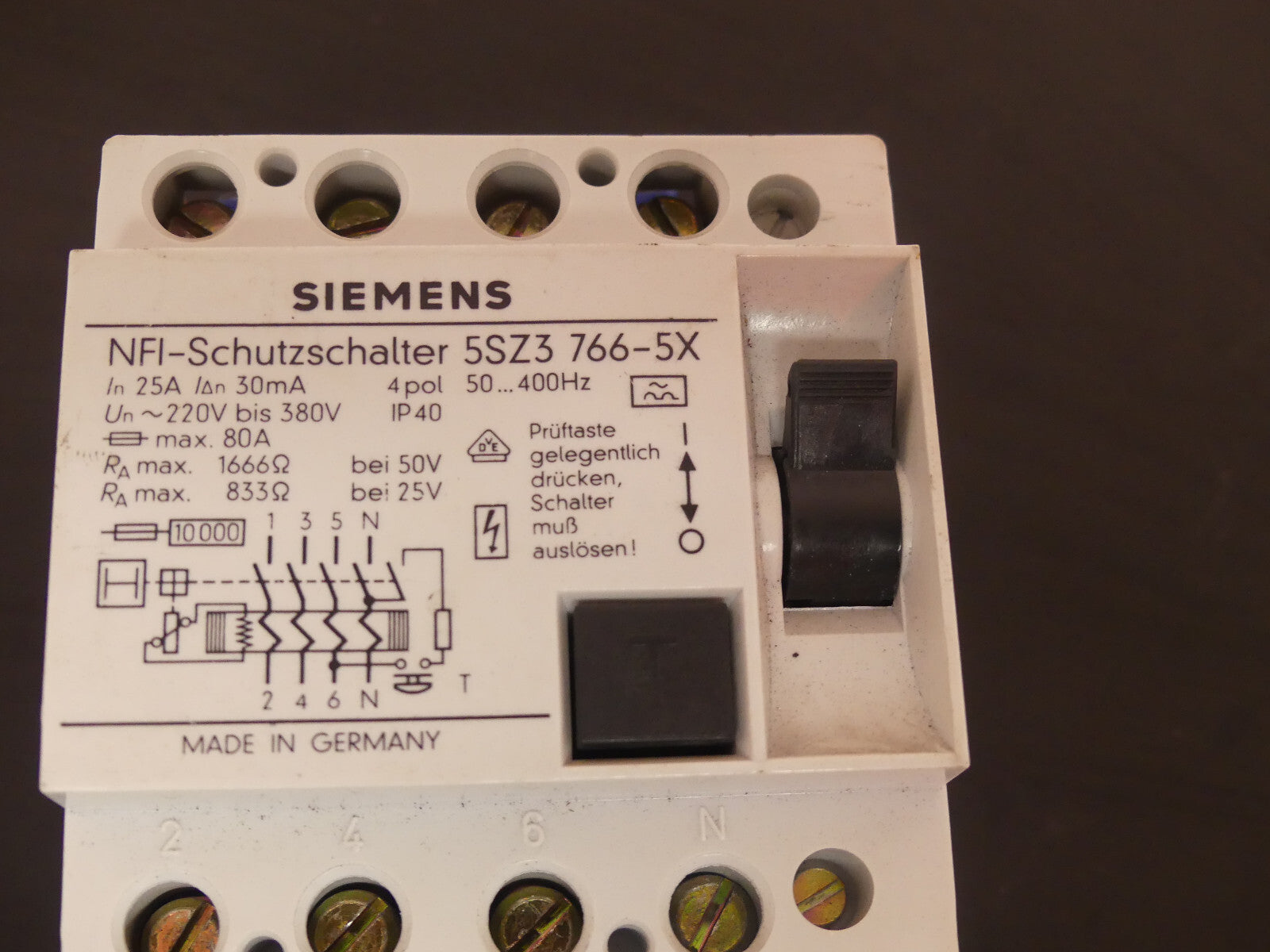 siemens nfi-schutzschalter 5sz3 766-5x