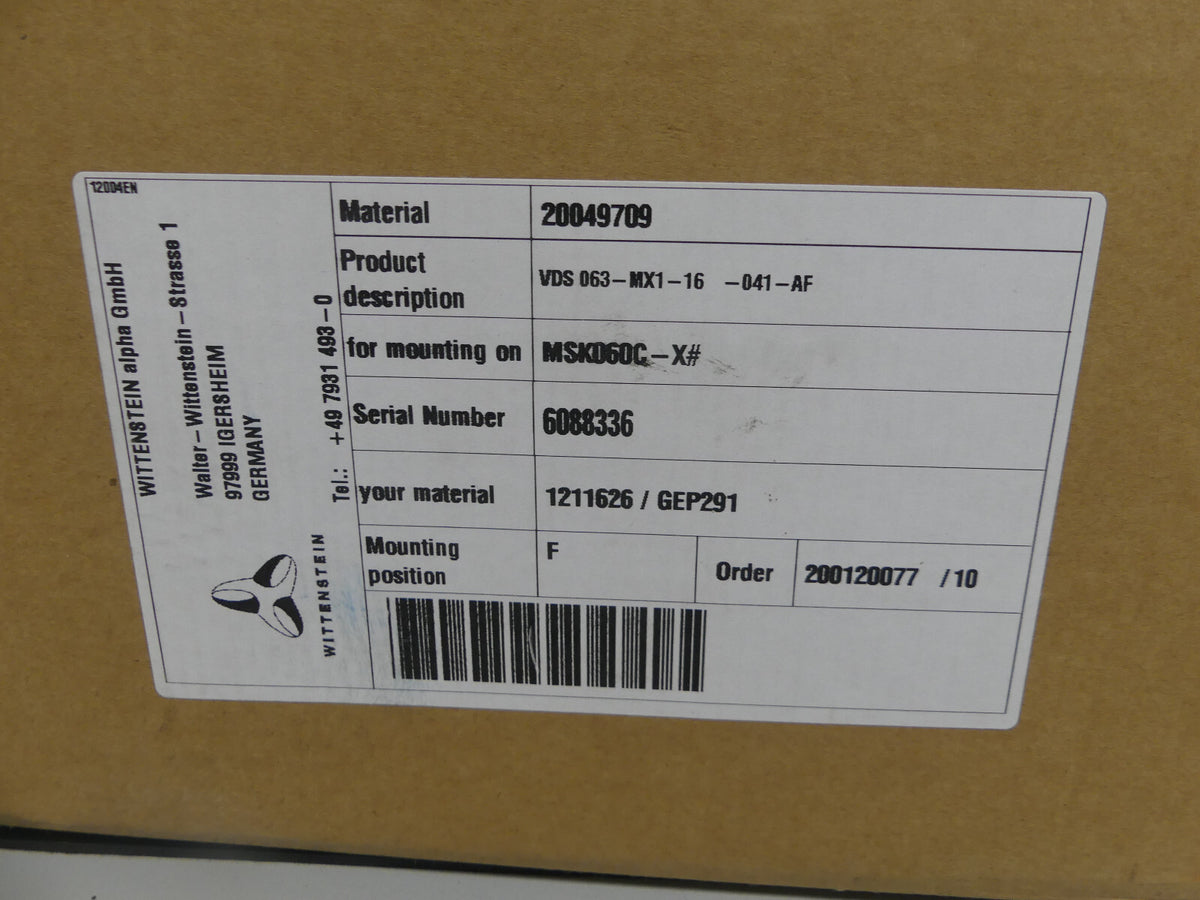 wittenstein alpha vds063-mx1-16-041-af