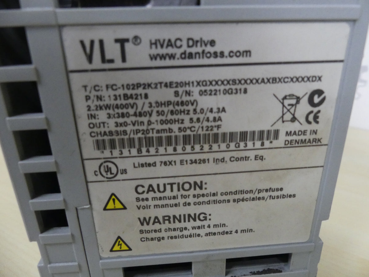 DANFOSS VLT HVAC Drive FC-102P2K2T4E20H1XGXXXXSXXXXAXBXCXXXXDX