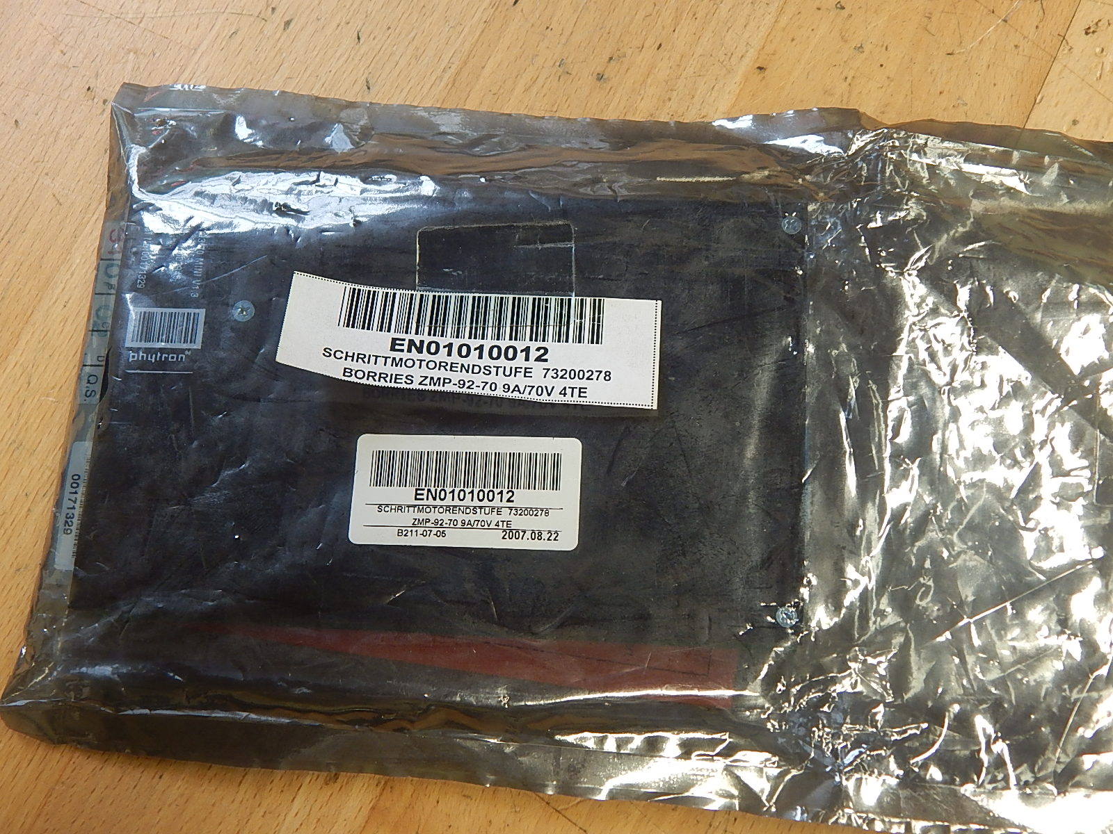 PHYTRON BORRIES 73200278 STEPPER MOTOR CONTROLLER ZMP 92/70 9A/70V 4TE Top