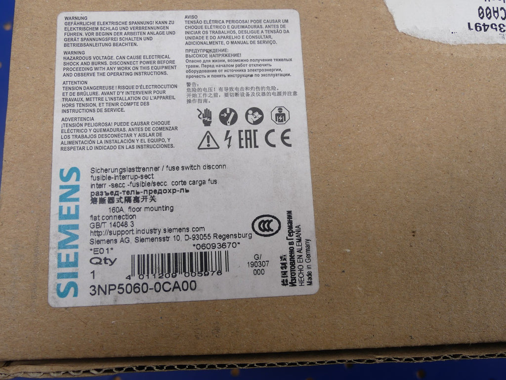 Siemens 3NP5060-0CA00