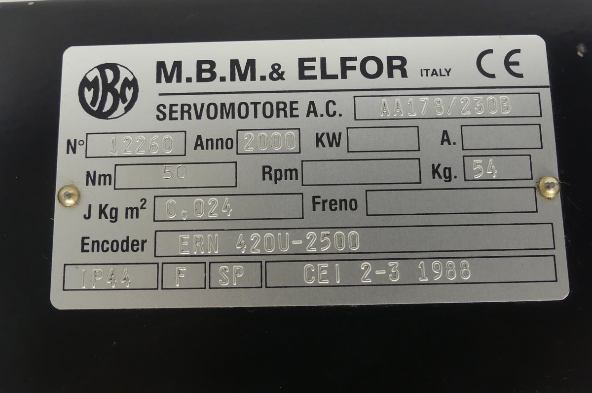 M.B.M&ELFOR AA178/230B