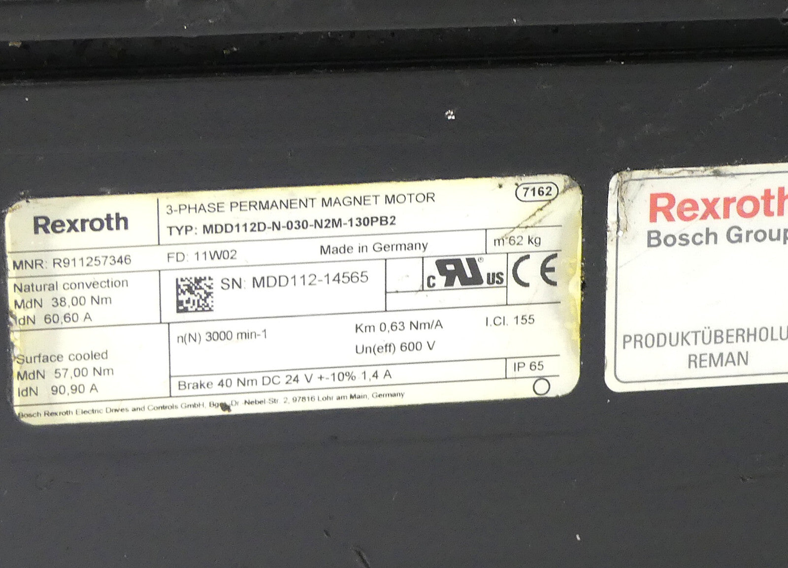 Rexroth MDD112D-N-030-N2M-130PB2