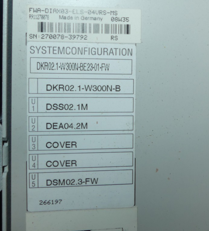 REXROTH DKR02.1-W300N-BE23-01-FW