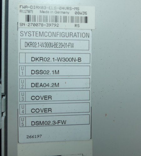 REXROTH DKR02.1-W300N-BE23-01-FW