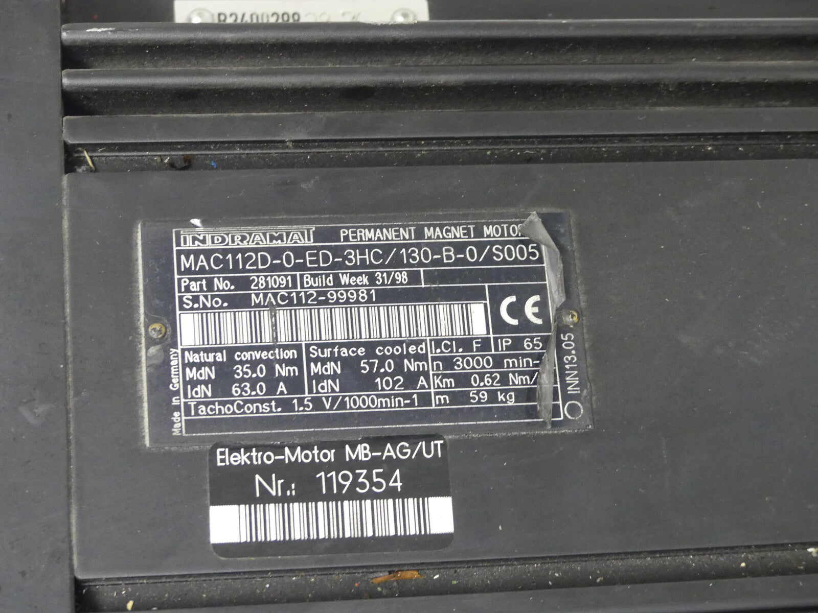 INDRAMAT MAC112D-0-ED-3HC/130-B-0/S005