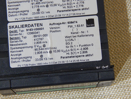 Burster Digitalanzeiger,  9163 Typ: 9163-V00001 /9163-V0xx01 Used