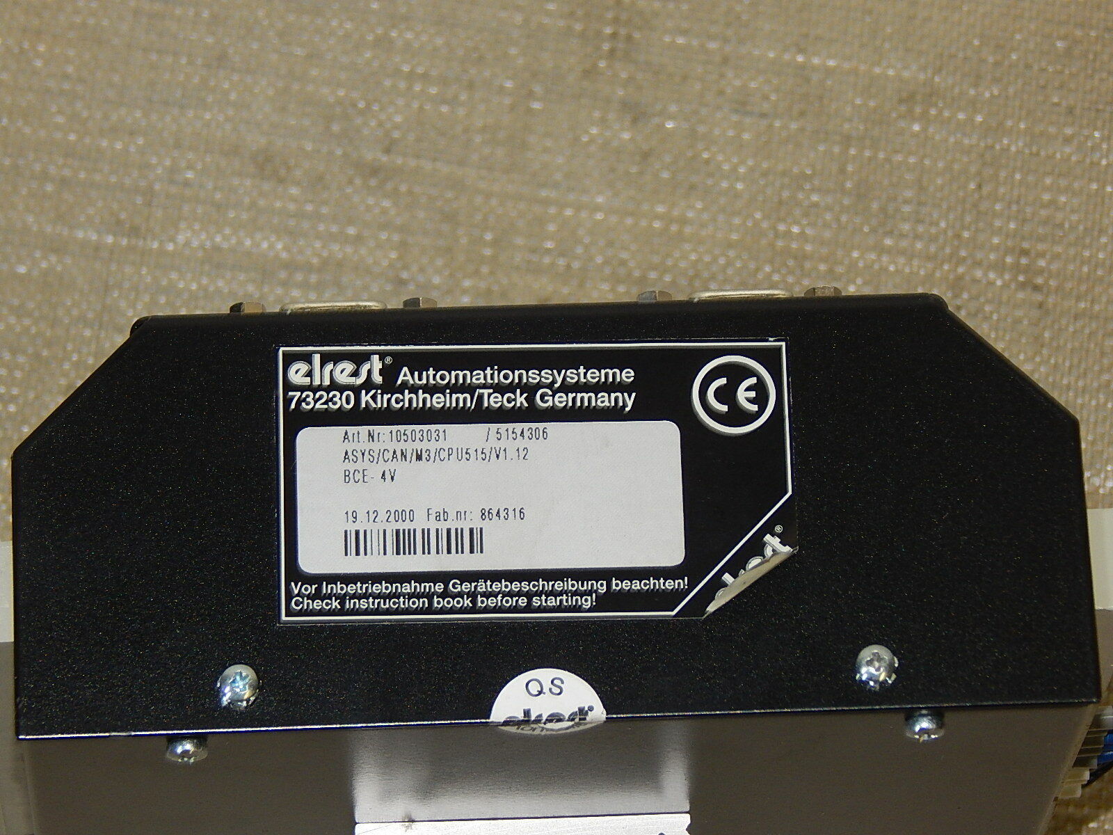 elrest ASYS/CAN/M3/CPU515/V1.12 Control Module used