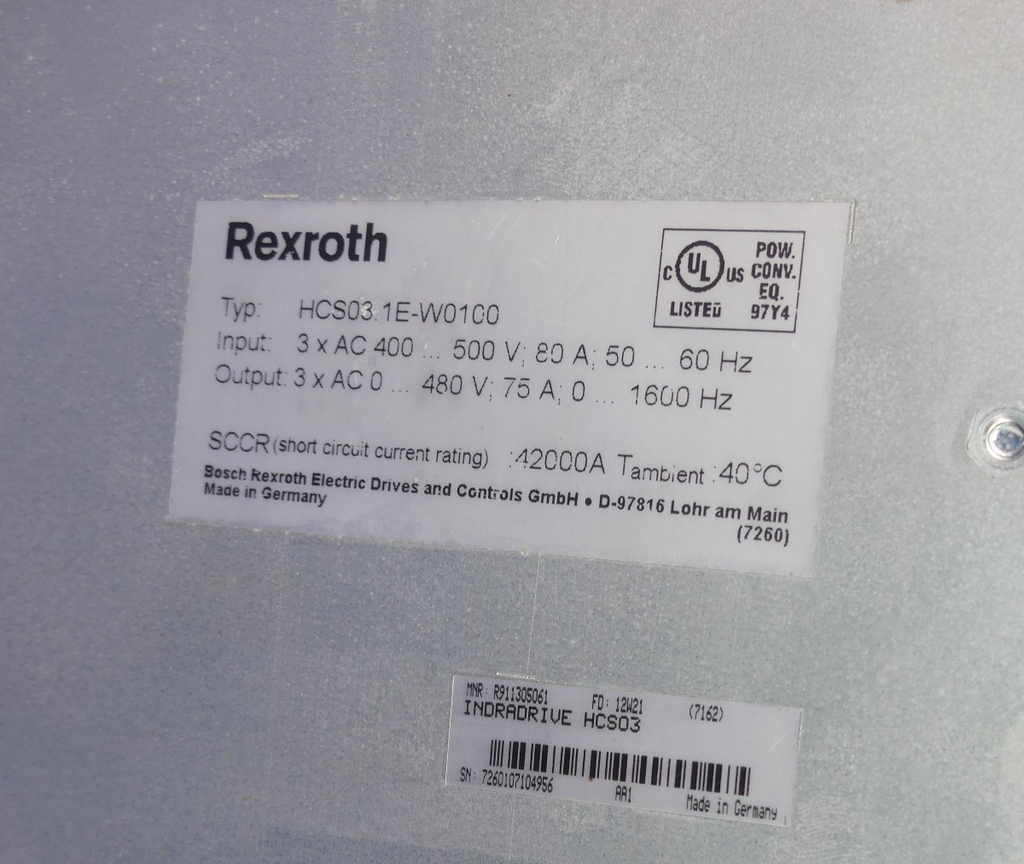 REXROTH HCS03.1E-W0100-A-05-NNBV + CSH01.3C-ET-ENS-NNN-CCD-S2-S-NN-FW