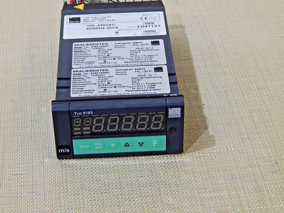 Burster Digitalanzeiger,  9163 Typ: 9163-V00001 /9163-V0xx01 Used