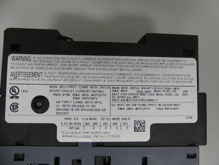 Siemens Sirius 3RV2011-1GA10 Leistungsschalter