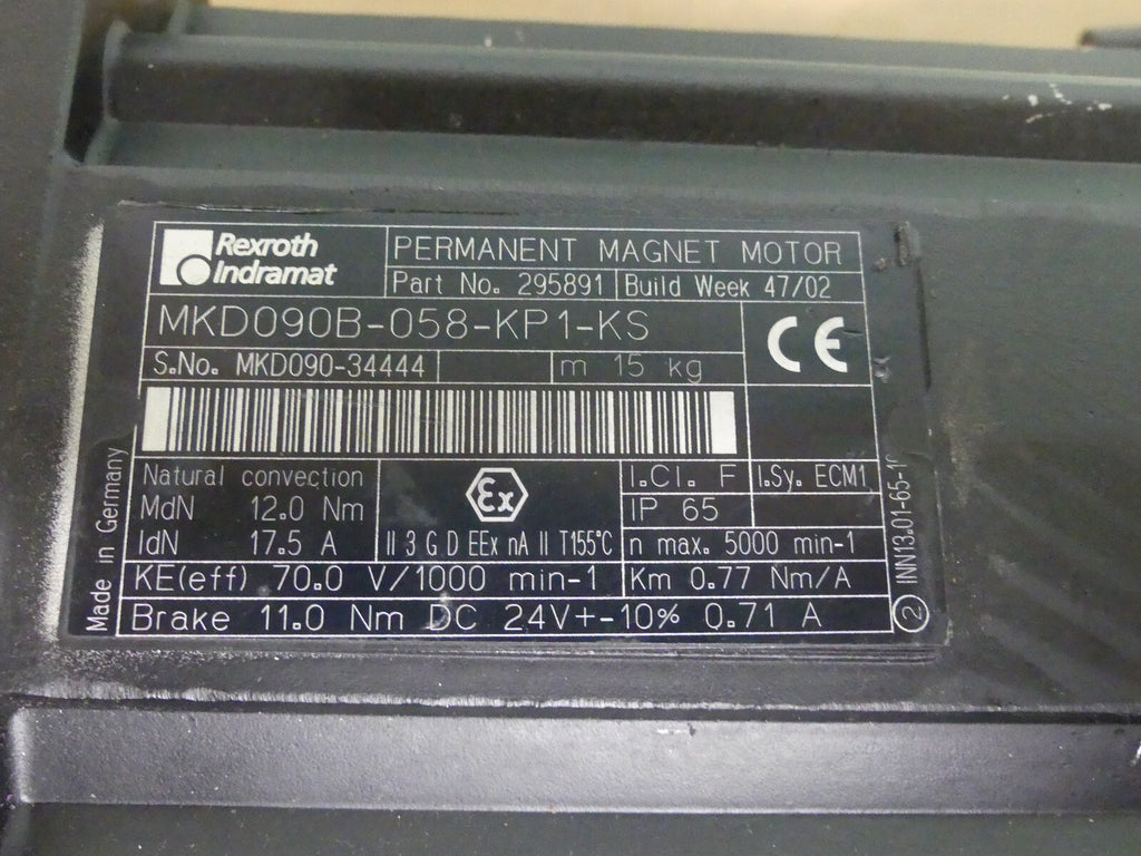 Rexroth MKD090B-058-KP1-KS  Servomotor deckel leicht beschädigt used s.Bilder