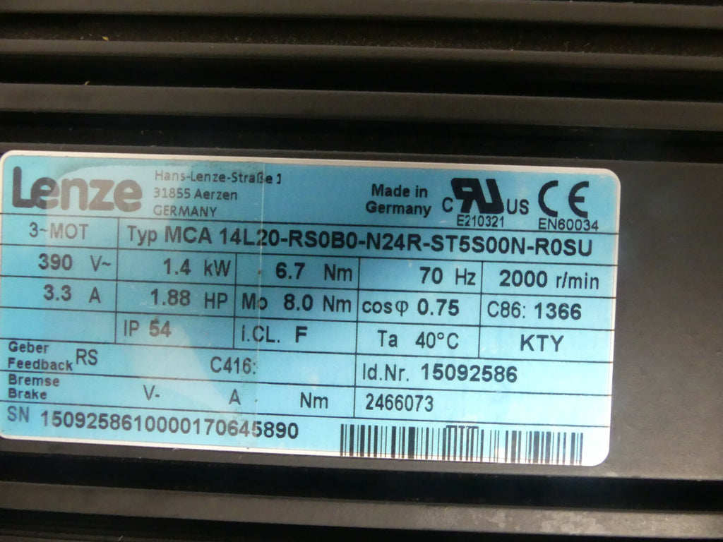 Lenze MCA 14L20-RS0B0-N24R-ST5S00N-R0SU