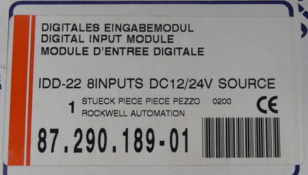 sprecher+schuh IDD-22 8INPUTS 87.290.189-01