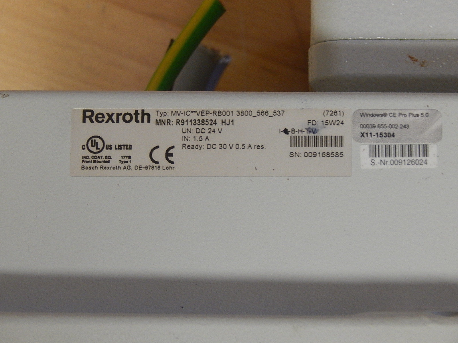 REXROTH MV-IC**VEP-RB001 3800 _566_537 - Operator Panel; R911338524 HJ1 Used