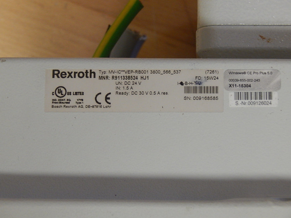 REXROTH MV-IC**VEP-RB001 3800 _566_537 - Operator Panel; R911338524 HJ1 Used
